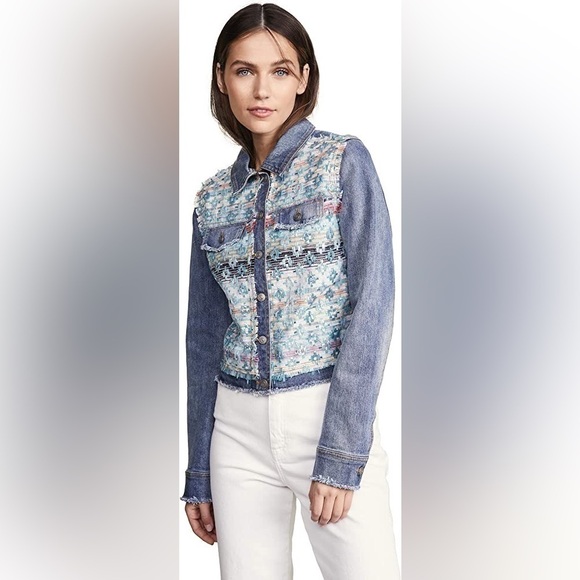RAMY BROOK Murray Embellished Jean Jacket Small - Picture 2 of 8
